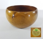 RALPH BALEY & CO -  MYRTLEWOOD bowl - Oregon, Anos 60. Antigo bowl em madeira enverizada feito a mão. Selô no fundo. Med. 16 x 10 cm