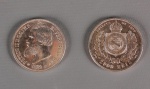Duas moedas 2.000 réis em prata - Anos 1889 - 1888.  