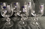 Bohemia - Belíssimo conjunto de taças para vinho tinto e/ou água, finíssimo cristal da Bohemia. Novas, sem uso. Med. 15cm de altura, cada.