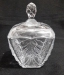 Linda bomboniere de vidro com designer moderno  - Medidas: 10x10x14 cm