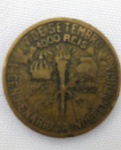 Moeda de 1000 Reis   do 1º Centenário da Independencia 1822-1922. D. Pedro I e Epitácio Pessoa.