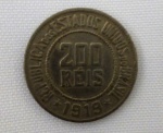 Moeda de 200 réis, República dos Estados Unidos do Brasil,  1919.