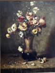 E. OEHLMEYER,  Vaso com flores, o.s.t, 65 x 50cm, assinado.