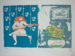 FLORIANO TEIXEIRA, Mulher, gravura, tiragem 17/100, datado de 1988, 35x50cm, sem moldura