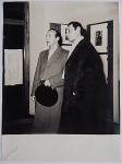 Fotografia original  de 1959 em Roma - Exposição de Hansen Bahia na Galeria Torcoliere,  Hansen Bahia juntamente com o Embaixador Alemão em Roma.