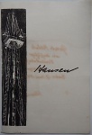 Hansen Bahia - Primeira folha dupla da tiragem especial editado em 1958 do Livro "Navio Negreiro", tiragem de somente 50 exemplares, sendo esta folha de nº 7, com dedicatória ao amigo Gerald e assinatura de Hansen. Medidas: 42 cm x 29 cm.