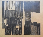 Hansen Bahia - xilogravura original, Prova de impressão em papel craft, não assinada, medindo: 64 cm x 47 cm. Obra sem moldura.