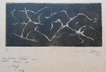 Mario Cravo Junior - Gravura em metal original, assinada e numerada à lápis pelo próprio artista, datada de 1957, tiragem baixa: 4/5 e com dedicatória a Gerald Metsch, obra sem moldura, medindo: 24 cm x 33 cm.