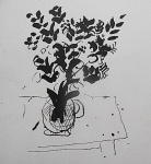 Litografia original do artista Marc Chagall, retirada da revista Derriere le Miroir , editada em 1972, na França (não assinada pelo artista),  medindo: 38 cm x 28 cm. Esta litografia pertenceu a Hansen Bahia, que fez anotações no verso. 'Derriere le Miroir' acompanhou cada exposição na Galerie Maeght em Paris, França. A primeira edição apareceu em 1946, The last # 253 da coleção em 1982. DLM nasce da paixão de Aime e Marguerite Maeght. As primeiras edições foram planejadas por Aime Maeght para serem difundidas entre um grande público, com litografias originais. 10.000 cópias foram impressas e distribuídas através de quiosques. Isto falhou completamente e as restantes cópias foram vendidas em peso para financiar a impressão da quarta edição, que foi impressa em apenas 1500 cópias e foi o catálogo da exposição George Braque na Galerie. Jacques Kober e René Char escreveram os textos. Este conceito foi continuado em edições posteriores, combinando grandes escritores com grandes artistas. Em 1947, Adrien Maeght, juntou-se à empresa de seus pais e auxiliou seu pai no layout e na execução. Os artistas criaram litografias originais para ilustrar o DLM. O Mourlot fez a impressão litográfica e o texto foi impresso pela Union nos números 4-115. De 116 a 148, DLM foi filmado nos estúdios de Aime Maeght. Desde 1960, uma edição "deluxe" foi publicada, em papel Arches, limitada a 150 cópias. Em 1964, Adrien Maeght criou a empresa de impressão ARTE, que projetou e imprimiu as edições 149-232. Todos incluíam litografias. Após a morte de Marguerite Maeght em 1977, os últimos números foram feitos na empresa de impressão Lion, com menos litografias. Alguns problemas foram reimpressos. Na edição 250, Aime Maeght queria prestar homenagem a todos aqueles que tinham seu nome associado ao DLM. Aime morreu em 1981 e o número 250 se tornou uma homenagem a Marguerite e Aime Maeght por trinta e cinco anos de amizade com os artistas e poetas.