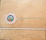 Aluyso Zaluar - Técnica mista sobre cartão, assinado no canto inferior direito e datado de 1972 (Friburgo - RJ), medindo: 21 cm x 22 cm. Obra sem moldura.