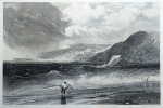 J. M. W. Turner - Lyme Regis - Gravura Impressa Gravura por W. B. Cooke - Medidas 15 x 22 cm