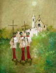 Erico da Silva - Procissão - OST - Medidas 36 x 28 cm