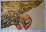 Jussara Rodriguez - Litogravura em cores sobre papel - Medidas 49 x 69 cm - Edição 32-50 - acie
