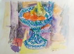 José Moraes - Natureza morta - Aquarela - Medidas 25 x 34 cm