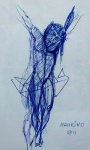 Maurino de Araújo - Desenho sobre papel - Medidas 30 x 21 cm
