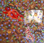 Rettamozzo - Técnica mista sobre tela - Medidas 50 x 50 cm - Assinado no verso