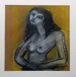 Rogerio Dias - Duas pinturas, frente e verso - Técnica - Pastel - Medidas 32 x 32 cm