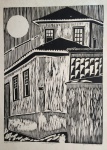Paulo Mentem - Nova Tabatinguera - Xilogravura - 8/50 - Acid 1971 - Medidas 36,5 x 26,5 cm