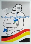 Aldemir Martins - Africano - Serigrafia - H.C - Acid e datado de 1989 - Medida 70 x 50 cm