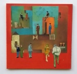 Alicia Campagno - Colagem sobre madeira - Medidas 20 x 20 cm
