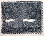 Denise Roman - Gravura - Navegadores no mar de Paina da Praça da Espanha - 2016 - Medidas - 40 x 47 cm