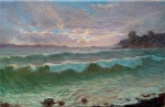 R. Mendes - Marinha - Óleo sobre tela - Medidas 20 x 30 cm - Assinado no cie