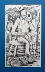 Gilberto Oliveira - Vendedor de Melancias - Xilogravura - Sem assinatura - Medidas 40 x 27 cm