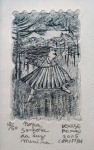 Denise Roman - Nossa Senhora da Luz Menina - Gravura em metal 18/50 - Medidas 12 x 5 cm