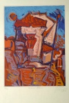 Artista Desconhecido - Paisagem urbana - Gravura - 1995 - Medidas  42 x 31 cm