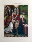 Adolphe Leroy - Anunciação - impressão de Benard lemercier - Ecole de lucas de leyde - 53 x 35 cm Medidas - séc. XVII