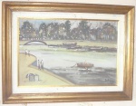 Sílvio Pinto  (1918 / 1997)  Paris, rio Sena , O.S.T., med. 40 x 60, e 58 x 78 cm com moldura. Assinado no CID. Acompanha Certificado de Autenticidade do Projeto Sylvio Pinto.