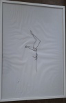OSCAR NIEMEYER-"Estudo",  Pincel atômico sobre papel. Med: 60 x 90 cm
