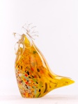 Linda estatueta em vidro de murano nas coreas multicoloriada representando" galo" Med: 21 x 18 cm.