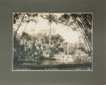 COLECIONISMO - Antiga foto iconográfica do " Rio de Janeiro" representando " Jardim Botânico com Corcovado ao fundo". Med.: 16 x 22 cm.