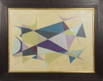 SAMSON FLEXOR - "Geométricos", O.S.T., assinado no canto inferior direito e datado de 1952. Med.: 45 x 60 cm.
