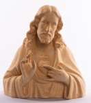 ARTE SACRA - Sagrado Coração de Jesus. Imaginária católica esculpida em terracota. 25 x 23 cm.