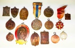 COLECIONISMO - CURIOSIDADES - Lote contendo 15 medalhas diversas. Maior tamanho 8 cm.