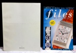RELÓGIO -  Lote contendo 2 publicações sobre relógios, sendo 1 revista italiana de 1999 e 1 catálogo Rolex. 
