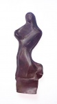 ARTE SACRA - escultura em bronze patinado representando Maria Mãe de Jesus assinado Loma no verso medindo 12 cm de altura.