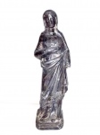 Imagem européia do Sagrado Coração de Maria manufaturado em estanho de rica fundição, medindo 20 cm de altura. OBS: Falta a mão esquerda.