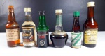 COLECIONISMO - Lote contendo 6 garrafinhas de bebida oriundas de coleção. Maior tamanho 12 cm.