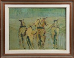 HERMON - "Cavalos" O.S.T. Datado de 1982. Med.: 73 x 53 cm.
