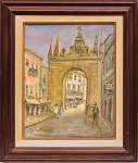 J.M. Almeida - "Arco das Portas Novas" - Braga - Portugal - Ost, assinado canto inferior direito, datado de 1966. Med.: 40 x 30 cm.