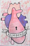 Grafiti - Big - "Wall Weneed is Love" Spray sobre tela, datado de 2009. Med.: 120 x 80 cm.