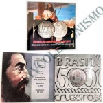 AV2091 - Folder com moeda 5000 Cruzeiros - Tiradentes - 1992