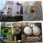 AV2100 - Folder com moeda de 1 Real - 50 Anos do Banco Central - 2015 - Brasil