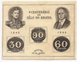 AV5134 - Bloco Brasil - B008 - 1943 - Centenário do Selo Brasileiro