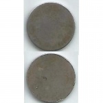 AV9973 - Disco liso de Alumínio da moeda de 10 Cruzeiros - 1965 -  2 Gr - 24 mm -  Espessura  1,5 mm - MVM 284