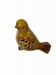 Belo pássaro decorativo em porcelana com tons marrons. Medida 8x4x5cm