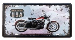Placa em metal com efeito envelhecido da Moto Harley MADE IN THE USA. Medidas: 31x16 cm.
